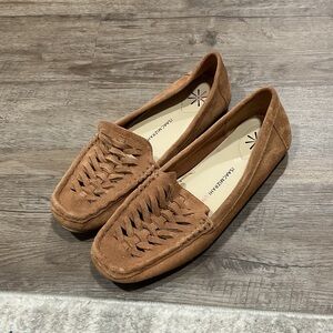 Isaac Mizrahi Tan Suede Loafers